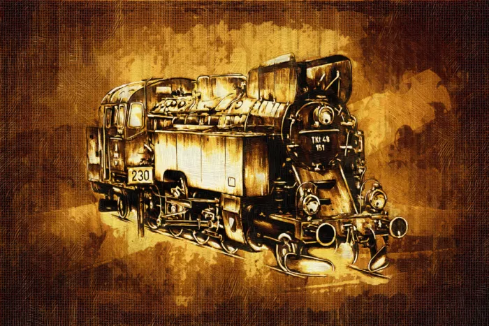 Kulik, Rafal: Treno - Illustrazione in seppia 72