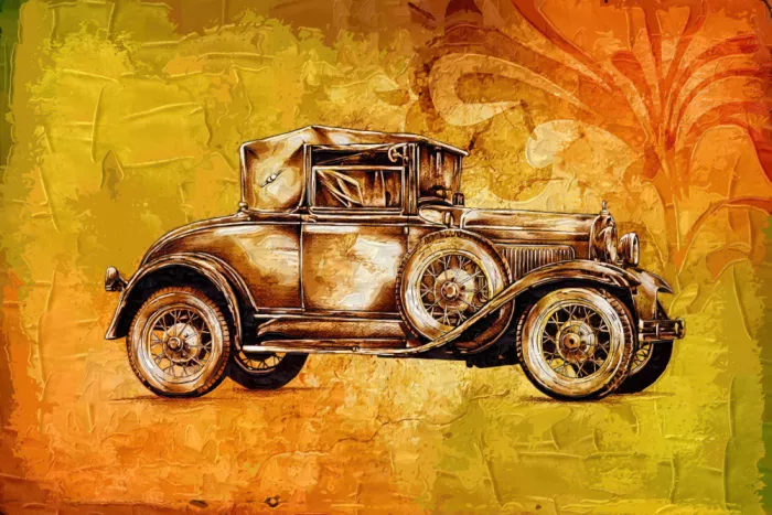 Kulik, Rafal: Classic Car - Sepia Illustration 81
