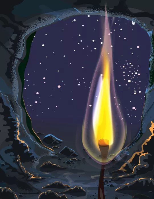 Nicholas: Starry Night Sky Within A Cave