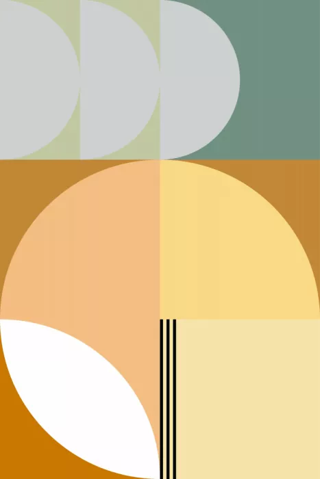 Kulkarni, Nilesh: Mid Century Geometric Abstract 03