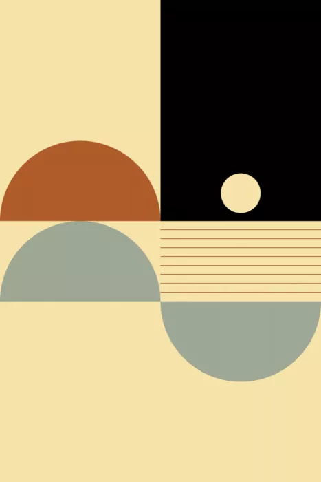 Kulkarni, Nilesh: Mid Century Geometric 05 A