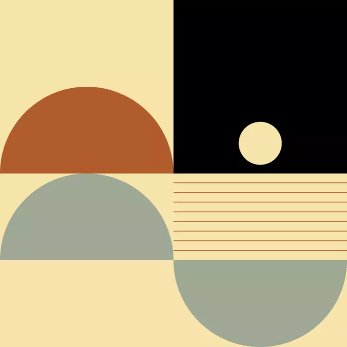 Kulkarni, Nilesh: Mid Century Geometric 05 B
