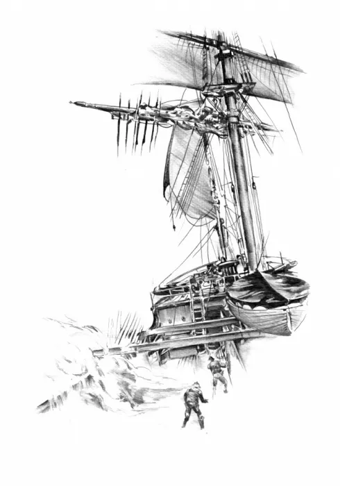 Kulik: Bote, mar, arte marino, dibujo, boceto 3