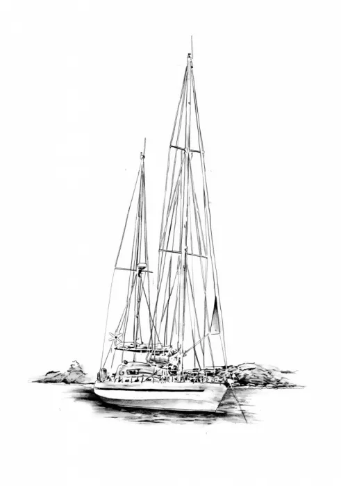 Kulik: Barca Mare Arte Marina Disegno Schizzo 5