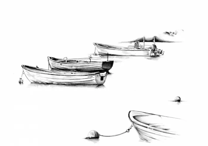 Kulik: Barca Mare Arte Marina Disegno Schizzo 23