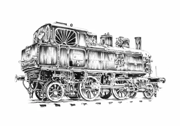 Kulik: Dibujo de Arte Locomotora Boceto 16