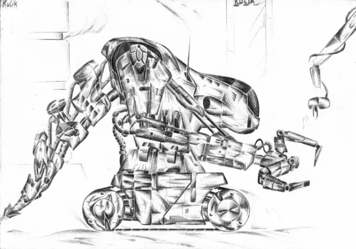 Kulik: Science Fiction Cyborg Art Drawing Sketch 23