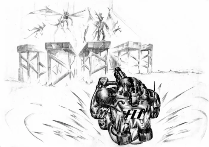 Kulik: Dibujo Arte Ciencia Ficción Cyborg Boceto 127