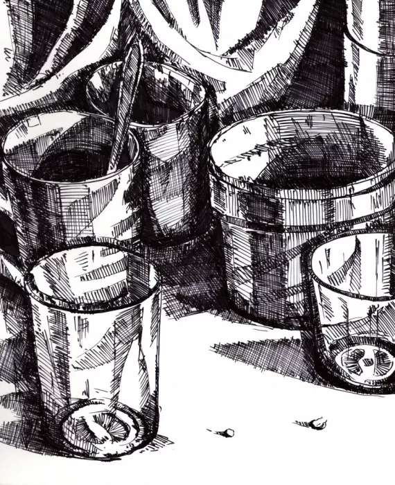 Kulik: Still Life Art Drawing Sketch 115