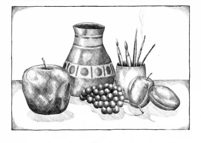 Kulik: Still Life Art Drawing Sketch 127