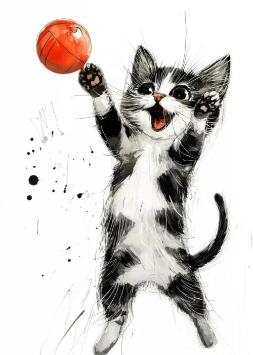 Jaszke, Justyna: Dibujo de gato – Arte animal (2)
