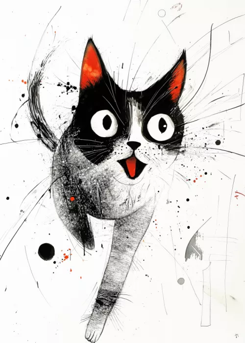 Jaszke, Justyna: Dibujo de gato - Arte animal (17)