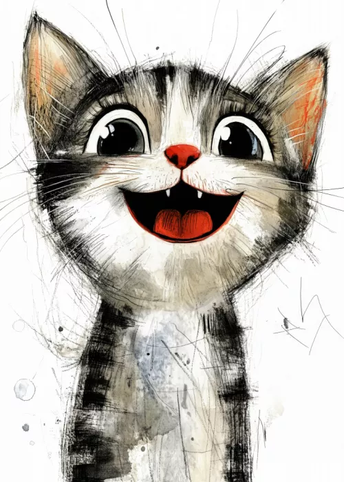 Jaszke, Justyna: Dibujo de gato arte animal (18)