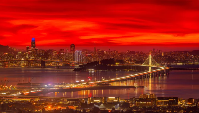 Lin, Ning: Vista del tramonto di San Francisco