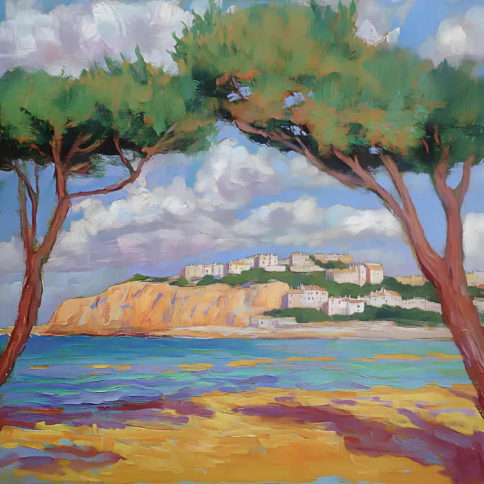 Elena, Avanesova: Cipreses en la playa