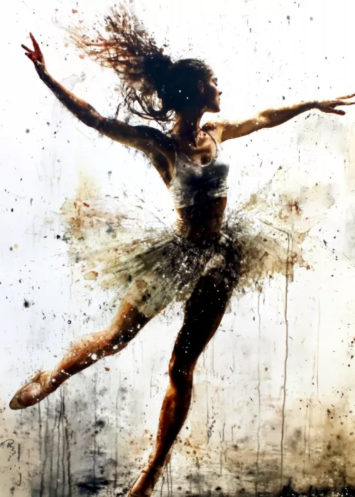Jaszke, Justyna: Ballet Dancer Watercolor Art (4)