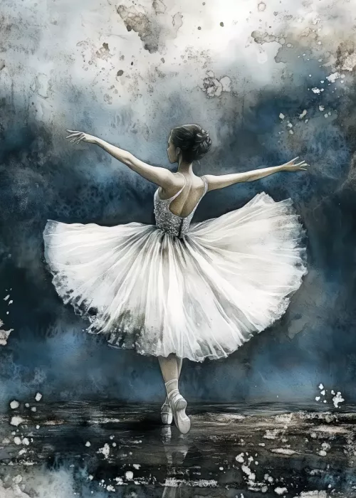 Jaszke, Justyna: Bailarina de Ballet Acuarela (5)