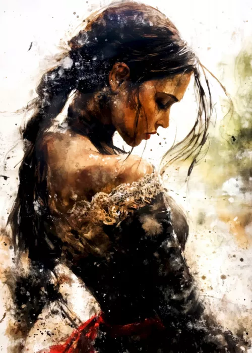 Jaszke, Justyna: Dancer Watercolor Art (8)