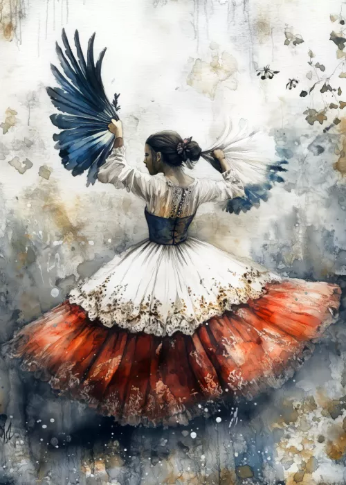 Jaszke, Justyna: Bailarina - Acuarela (11)
