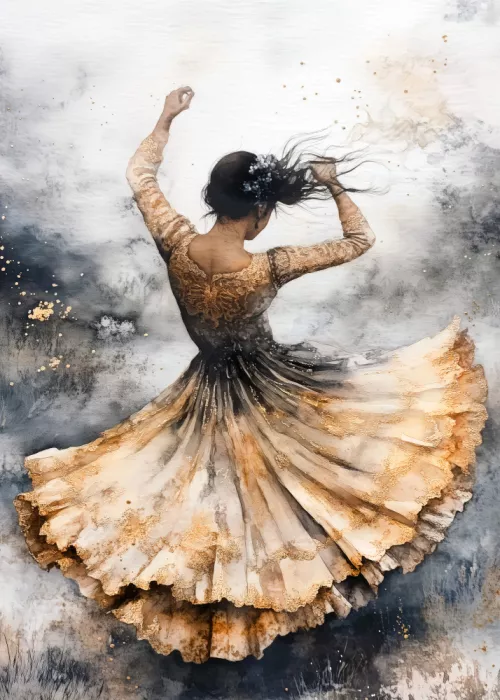Jaszke, Justyna: Dancer Watercolor Art (12)