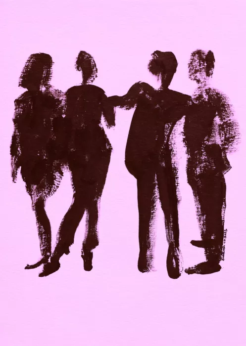 ch, Santhosh: Silhouettes on Pink
