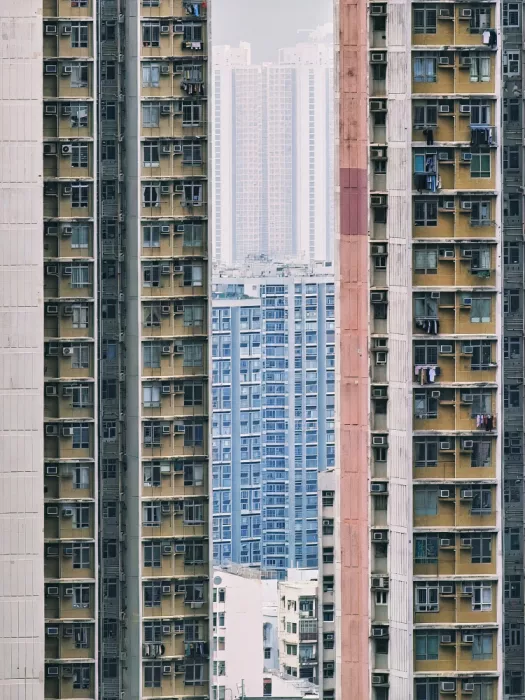 Chung, Ho Tong: Agrupación compacta de edificios al estilo Tetris