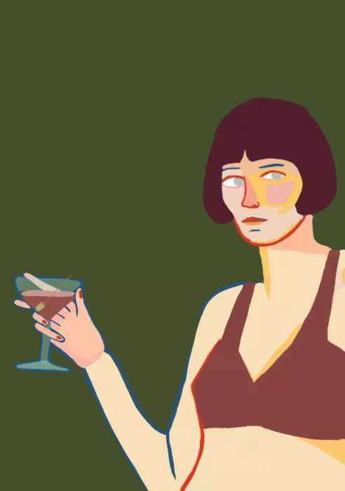Bursic, Sharyn: Signora con cocktail martini