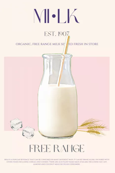 Khokhar, Nazma: Leche Ecológica de Granja en Botella Transparente con Pajita