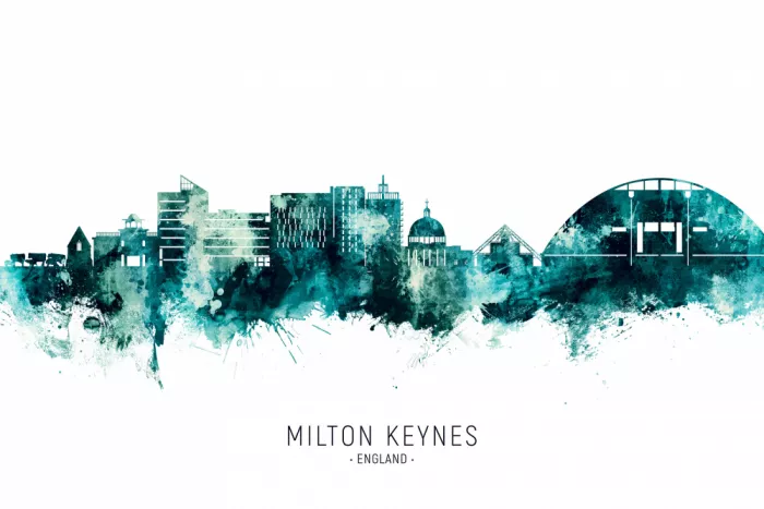 Tompsett, Michael: Milton Keynes England Skyline