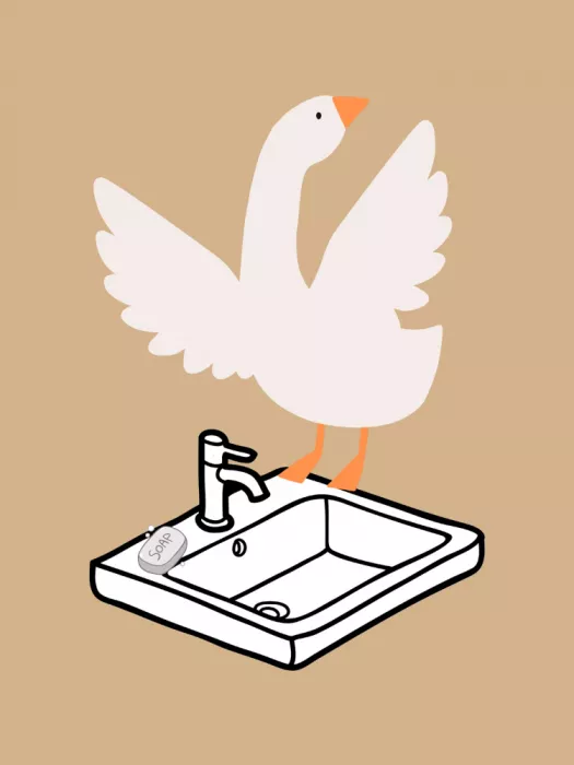 Dash, and Jolly: Silly Goose - Sink Art Beige