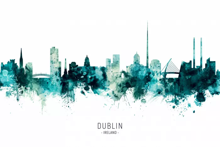 Tompsett, Michael: Skyline di Dublino Irlanda