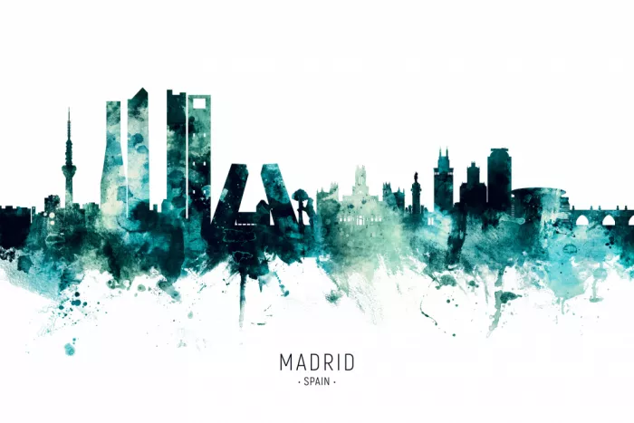 Tompsett, Michael: Skyline di Madrid Spagna
