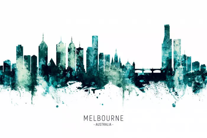 Tompsett, Michael: Skyline de Melbourne, Australia