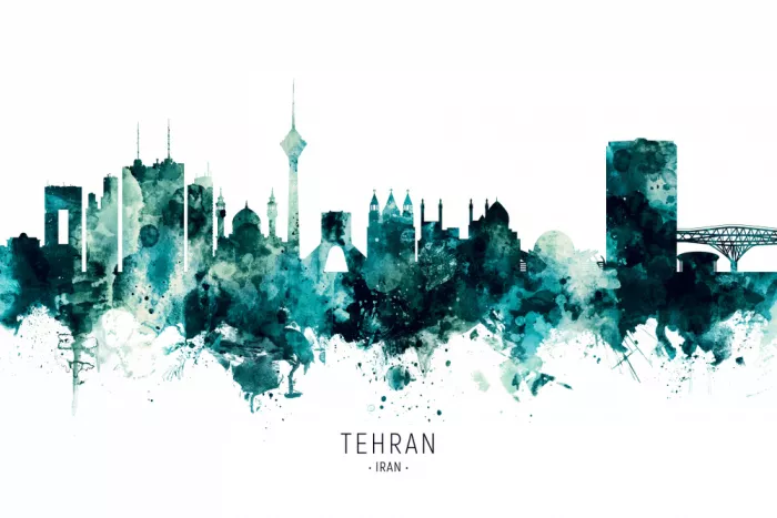 Tompsett, Michael: Skyline di Teheran, Iran