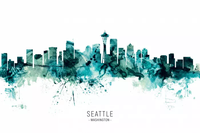 Tompsett, Michael: Skyline di Seattle, Washington
