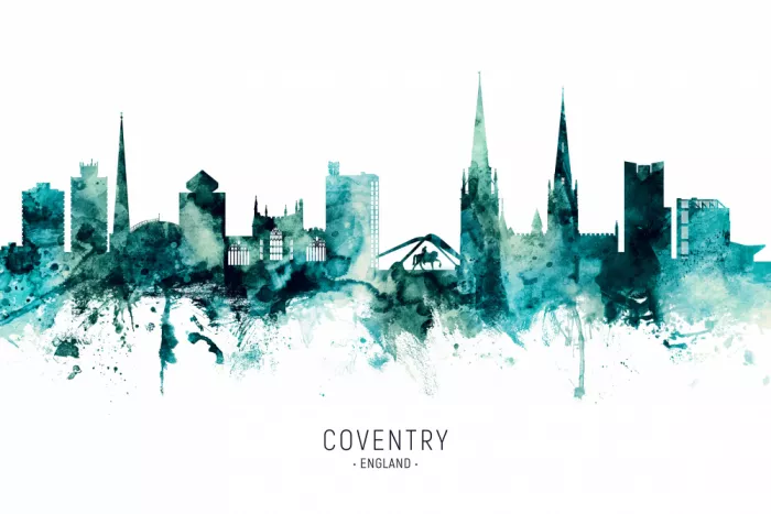 Tompsett, Michael: Skyline di Coventry Inghilterra