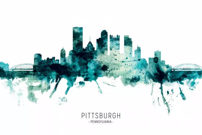 Tompsett, Michael: Skyline di Pittsburgh Pennsylvania