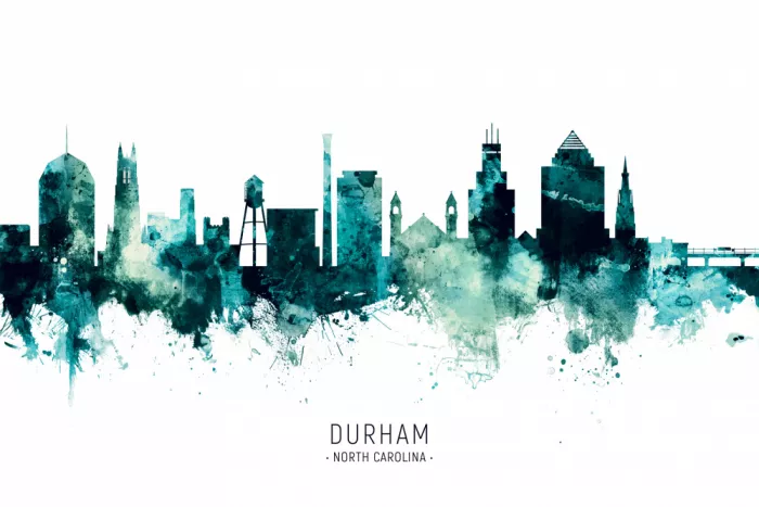 Tompsett, Michael: Skyline de Durham, Carolina del Norte