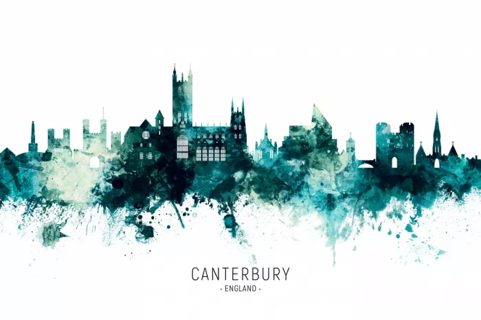 Tompsett, Michael: Skyline di Canterbury, Inghilterra