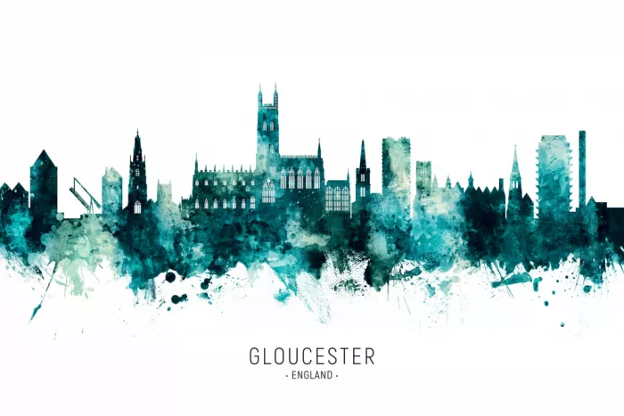 Tompsett, Michael: Skyline di Gloucester, Inghilterra