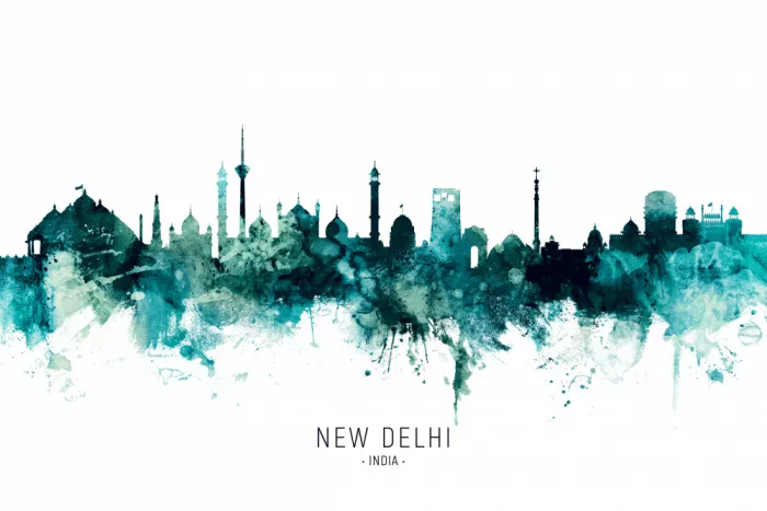 Tompsett, Michael: Skyline de New Delhi India