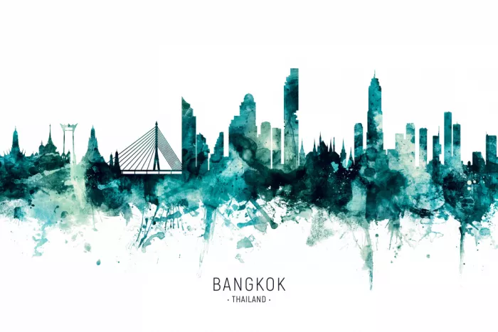 Tompsett, Michael: Skyline de Bangkok, Tailandia