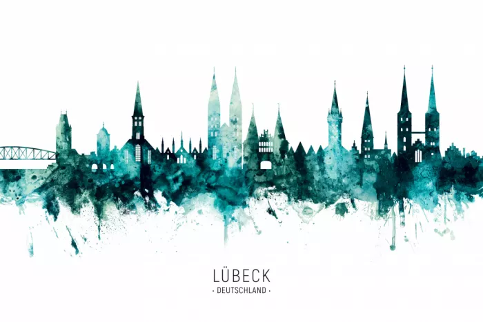 Tompsett, Michael: Skyline di Lubecca Germania