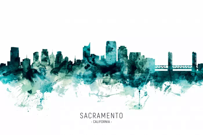 Tompsett, Michael: Skyline de Sacramento, California