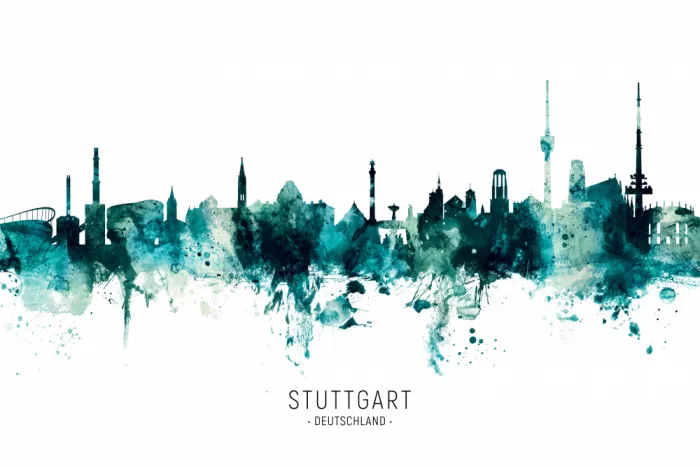 Tompsett, Michael: Skyline di Stoccarda, Germania