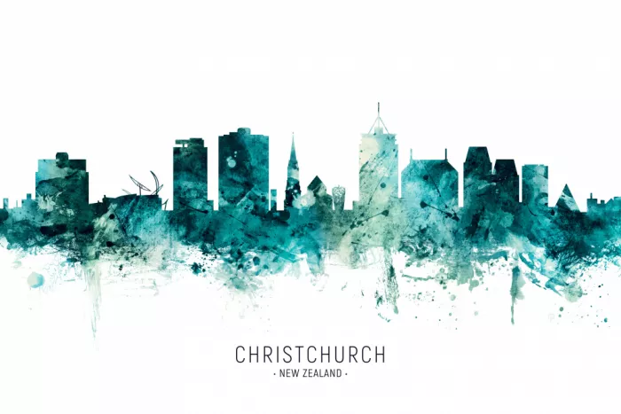 Tompsett, Michael: Christchurch New Zealand Skyline