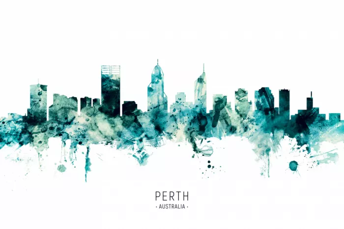 Tompsett, Michael: Skyline di Perth Australia