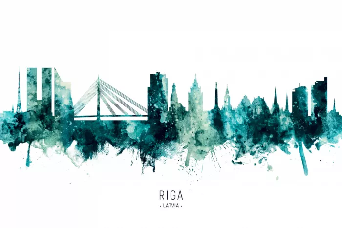 Tompsett, Michael: Skyline di Riga, Lettonia