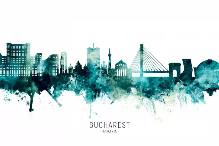 Tompsett, Michael: Skyline de Bucarest Rumania