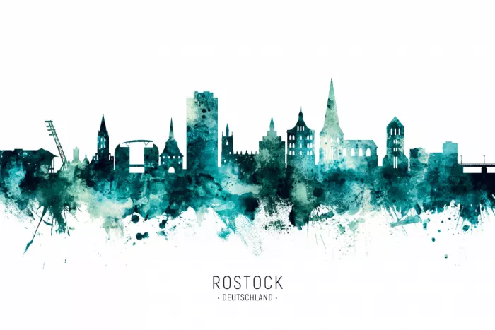 Tompsett, Michael: Skyline de Rostock Allemagne